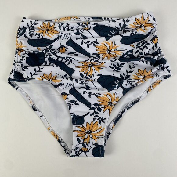 Bikini Set Unbranded Yellow Top w/ Floral Bottom Women Size Small Brand New‎ - Picture 7 of 12